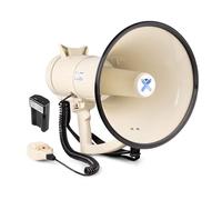 VONYX MEG120 Pack Mégaphone Puissant 120W - avec 1x Batterie Rechargeable MRB12, Portée Jusqu’à 1,6 km, Micro Main Détachable, Bluetooth & Lecteur MP3, Idéal pour Manifestations et Matchs Sportifs