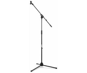 Vonyx MS10 Pied de Microphone Noir avec Support de Microphone, Haute Qualité, Noir, Matériel Professionnel, Réglable à Souhait, Matériel Compact, Facile à Transporté, Livré sans Microphone
