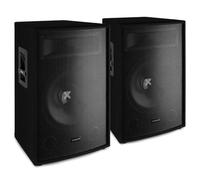 VONYX Pack SL15-2 × Enceintes Passives 15″ (1600 W Max) | Haut-parleurs 2-Voies Bass-Reflex | Sono DJ, Bar & Animation Professionnelle