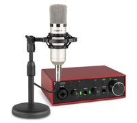 VONYX Producer Gris - Pack Studio Complet avec Micro à Condensateur, Interface Audio USB, Bras Articulé, Filtre Anti-Pop et Câble XLR | Enregistrement Pro pour Podcast, Chant, Voix-Off