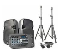 Vonyx PSS302 Sono Portable 10 SD/USB/MP3/BT avec Pieds Noir G