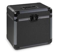 VONYX RC82 Valise pour Disques Vinyles 12 Pouces Noire, Capacité Jusqu'à 70 Disques, Intérieur en Mousse, Couvercle Entièrement Amovible, Fermetures Verrouillables, Empilable avec Poignée Rembourrée