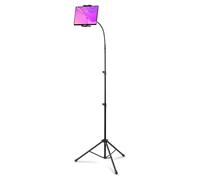 Vonyx S10TH Support pour Tablette, Pliable et Réglable 67-152 cm, Compatible iPad, Tablettes Android, Smartphones, Idéal pour les Musiciens, Artistes et Conférenciers