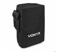 Vonyx SC10 - Housse de protection pour enceinte 10"" VSA avec compartiment accessoires | Noir, Nylon résistant pour transport