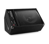 Vonyx SL12SMA Enceinte Retour de Scène Active BT 600 W 12 Pouces Noir | Utilisation au sol ou sur pied, Connexions polyvalentes, Idéale pour les Musiciens, Chanteurs, DJ et Intervenants