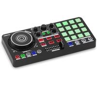 Vonyx Spin120 Contrôleur DJ MIDI 2 Canaux avec Pads RGB et VirtualDJ LE | Mix Créatif avec 16 Pads, Prise en Main Facile, Format Compact, Plusieurs Fonctionnalités de DJ, Idéal pour Apprendre le Mix