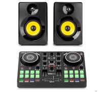 Vonyx Spin200 Contrôleur DJ MIDI avec VirtualDJ LE et Paire d'Enceintes | Installation Facile, Mix Créatif avec 16 Pads, Plusieurs Fonctionnalités de DJ, Idéal pour un Apprentissage Progressif du Mix