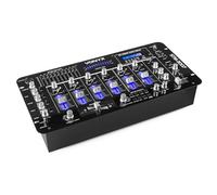 Vonyx STM-3007 - Table de Mixage DJ, 6 Canaux, 19 Pouces, Fonction Bluetooth, 8 Effets Sonores, USB SD MP3, Egaliseur 10 Bandes, Chants et DJ