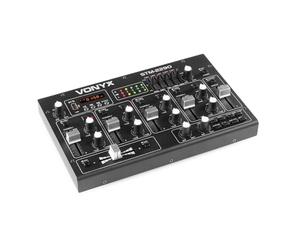 Vonyx STM2290 Table de Mixage DJ 8 Canaux, Entrée USB, Bluetooth, 8 Effets sons Individuels, Equalizer 5 Bandes, Entrée Micro et Sortie Casque, Écran LCD