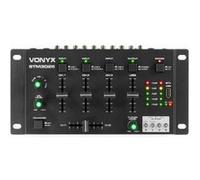 Vonyx STM3025 Table de Mixage 4 Canaux - USB, Technologie sans Fil Bluetooth, 4 Entrées Ligne RCA, 2 Entrées Phono RCA, 2 Entrées Microphone Jack 6,35mm, Sortie Casque et Master RCA, Idéal pour DJ