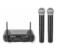 SkyTec Micro sans fil STWM712 VHF 2 canaux 50 m Autonomie 8 h XLR/AUX Noir