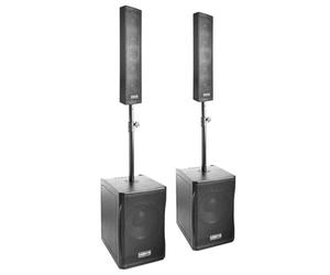 VONYX Système Audio 2.2 Actif 1500W avec 2X Sub et 2X Top - Idéal pour Animer Vos Soirées