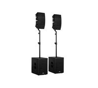 Vonyx VX922 - Système Sono Line Array 2.2 avec Subwoofers 12"" - 1600W - Pack Enceintes DJ Complet
