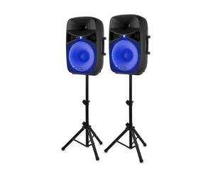 Vonyx Vch152A kit d'enceintes actives de 1000 W 15" (38 cm) USB/SD-Port MP3 BT