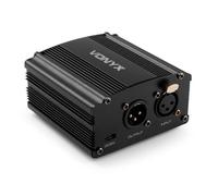 Vonyx VDX10 Alimentation fantôme 48V - Entrée et sortie XLR, Raccordement USB et USB-C, Compatibilité Universelle