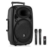 Vonyx Enceinte portable Verve38 800W Bluetooth 2 micros UHF sans fil Noir