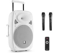 Vonyx Verve46 Enceinte Sono Portable 1000W, Enceinte Bluetooth Puissante Blanc G