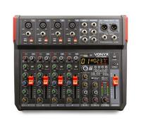 Vonyx Console de mixage VM-KG08 8 canaux Bluetooth MP3 USB Processeur de son Écran LED