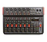 Vonyx Console de mixage VM-KG10 10 canaux, Bluetooth, lecteur MP3, USB, alimentation fantôme, LED