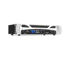 Vonyx VPA300 - Amplificateur Digital 2x 150W, Technologie sans Fil Bluetooth, Record MP3, USB/SD, Entrées RCA, Prise Jack 6,35mm, Écran LED en Façade, Télécommande Incluse, Parfait pour DJs