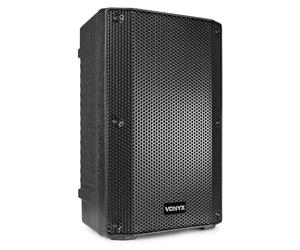 VONYX VSA10BT Enceinte Active 500W Amplifiée avec Bluetooth et MP3, Lecteur Multimédia, Port USB, Affichage LCD, Amplificateur Intégré, Bluetooth, Télécommande Incluse