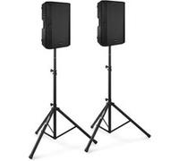 VSA120S Kit Sono DJ Ensemble d'enceintes actives avec Bluetooth et pieds - 800W, idéal pour animer vos soirées