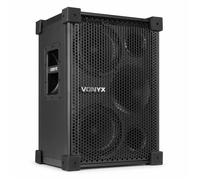 Vonyx VSB208 Enceinte Active Amplifiée Sono 1000W Système Audio Mobile 2x 8"" sur Batterie avec Bluetooth