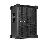 Vonyx VSB208 Enceinte Active Amplifiée Sono 1000W, Système Audio Mobile 2X 8 sur Batterie avec Bluetooth