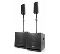 VONYX VX1000BT - Système Triphonique 2.2 avec Micro, Puissance de 1 000W, Idéal pour Les Soirées et Évènements, BT/MP3/SD/USB/AUX