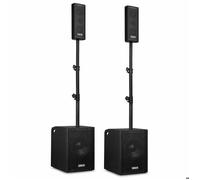 Vonyx VX1020BT - Système de Sonorisation Actif 1050W avec BT sans fil - 2 enceintes 10″ pour soirées, DJ et événements