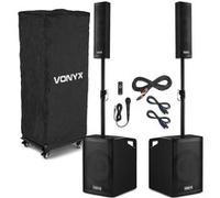 Vonyx Système de son triphonique VX1050BT 2.2 1150W avec micro BT/USB/SD/AUX Noir prêt à l'emploi