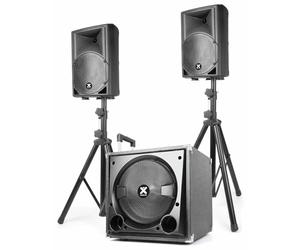 VONYX VX800BT - Système Triphonique 2.1 avec Micro, Caisson de Basse de 800W, Idéal pour Les Soirées et Évènements, BT/SD/USB/AUX
