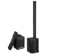 VONYX VX822 Enceinte Colonne Active BT 1800W avec Housse de Protection - Système PA Portable avec Stereo Pairing pour DJ, Événements et Prestations