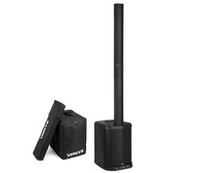 VONYX VX822 Enceinte Colonne Active BT 1800W avec Housse de Protection - Système PA Portable avec Stereo Pairing pour DJ, Événements et Prestations