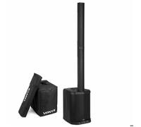VONYX VX822 Enceinte Colonne Active BT 1800W avec Housse de Protection - Système PA Portable avec Stereo Pairing pour DJ, Événements et Prestations
