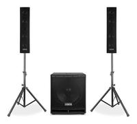 Vonyx Système triphonique VX880BT – 750W, micro, BT/MP3/SD/USB/AUX – Pour soirées et événements
