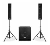 VONYX VX880BT - Système Triphonique avec Micro, Puissance de 750W, Idéal pour Les Soirées et Évènements, BT/MP3/SD/USB/AUX