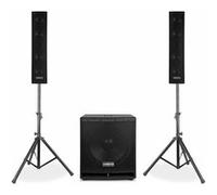 VONYX VX880BT - Système Triphonique avec Micro, Puissance de 750W, Idéal pour Les Soirées et Évènements, BT/MP3/SD/USB/AUX