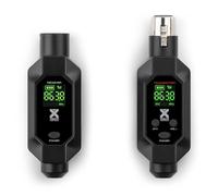 Vonyx WAT200, Système Audio Sans Fil UHF 16 Canaux, Émetteur + Récepteur XLR 3 Broches, Transmission Stable jusqu’à 70 m | Mode Mic/Line, Batterie Rechargeable 5 h d’Autonomie