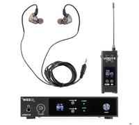 Vonyx WES15 Système In-Ear UHF 16 Canaux avec Récepteur Rack 19"