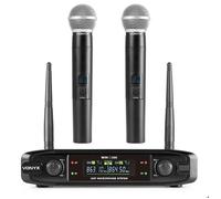 Vonyx WM42HH 2 Micros Sans Fil UHF avec Récepteur Double Canal