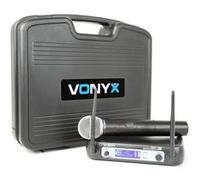 Vonyx WM511 1 canal VHF Système Micro Sans Fil (coffret, microphone à main, récepteur unique)