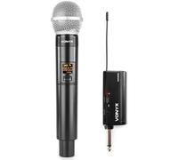 Vonyx Microphone sur batterie WM55 UHF sans-fil Plug&Play – Récepteur plug-in, 10 canaux, 30–50m