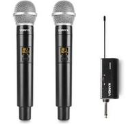 Vonyx – Micro sans fil WM552 – 2 micros main, UHF, 10 canaux, portée 50 m – Noir