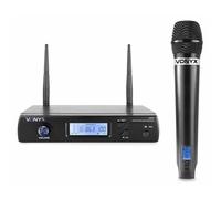 Vonyx WM61 - Microphone sans Fil UHF, 16 Canaux, Micro sans Fil, Idéal pour Karaoké, Conférences et Présentations