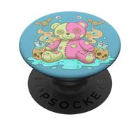 Voodoo Doll Pastel Goth Teddy Mignon Ours esthétique PopSockets PopGrip Adhésif