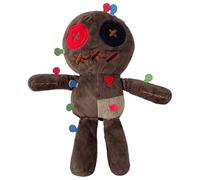 Voodoo, poupées vaudou poupée effrayante en coton et polyester avec des impressions difficiles, vengeance effrayante, jouets de farce d'horreur négative pour collègue, bureau, rupture, divorce