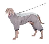VOODUE Dog Clothes Thick Warm Greyhound Whippet Fine Dog Windproof Four-Leg Clothes(Bleu,3XL)