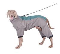 VOODUE Dog Clothes Thick Warm Greyhound Whippet Fine Dog Windproof Four-Leg Clothes(Green1,XX-Large)