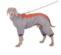 VOODUE Dog Clothes Thick Warm Greyhound Whippet Fine Dog Windproof Four-Leg Clothes(Orange,3XL)
